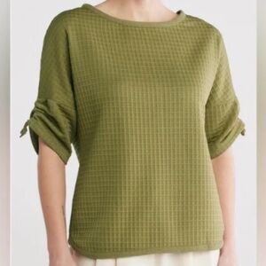 Max Studio Women's Double Knit 3/4 Sleeve Top | M